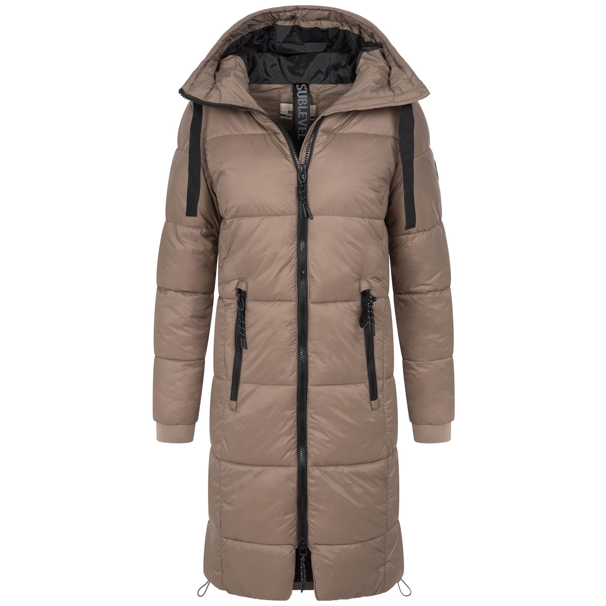 SUBLEVEL Steppjacke Damen Mantel mit Kapuze günstig online kaufen