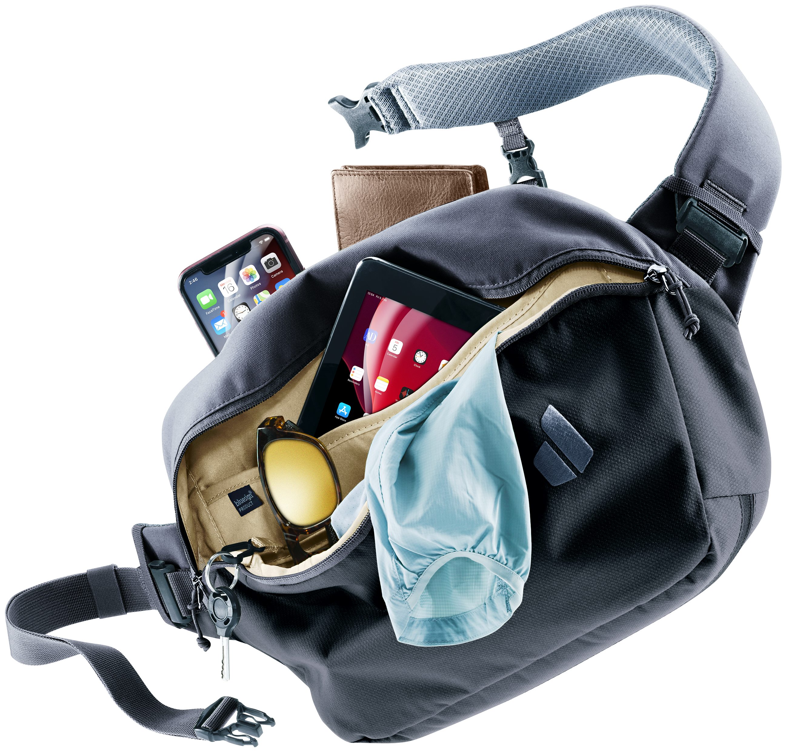 deuter Schultertasche STROOF 8 L, beidseitig tragbar, 8 Liter Volumen, aus Polyester