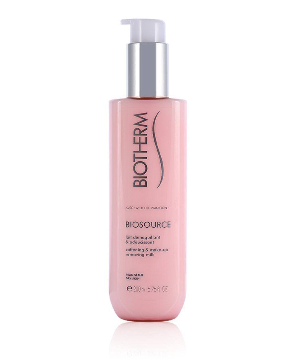 BIOTHERM Make-up-Entferner Biosource weichmachende & abschminkende Milch Make up Entferner 200ml, 1-tlg., Reinigungsmilch Gesichtspflege Pflege Kosmetik Gesichtsmilch Skin