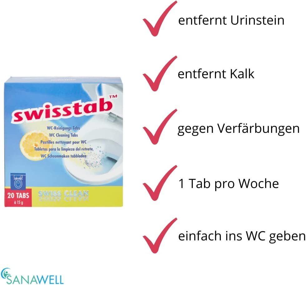 Medosan WC-Reinigungstabs, Vorratspackung Putzstein (Hygiene und Sauberkeit ohne Putzaufwand)