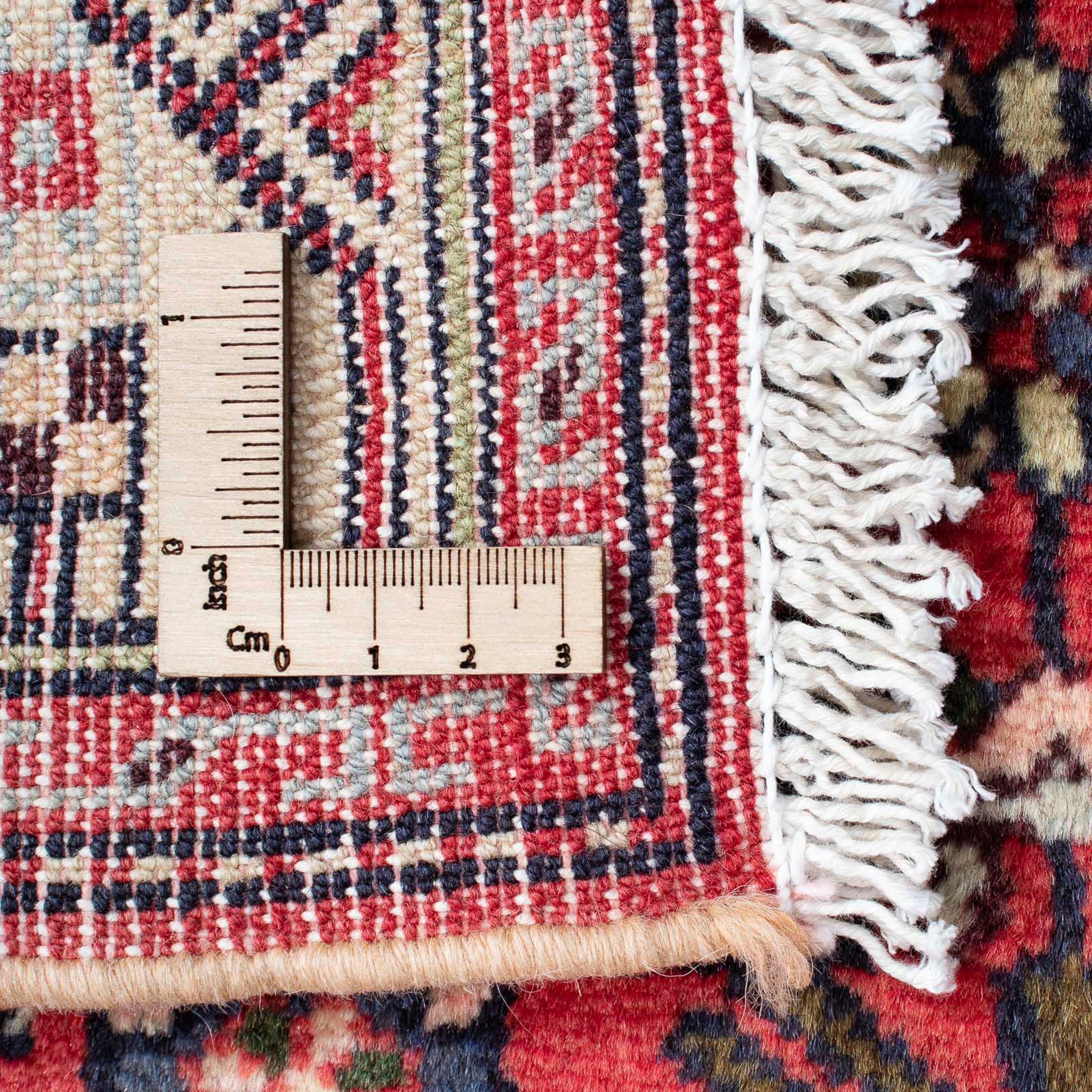 Orientteppich Perser - Nomadic - mit mm, Wohnzimmer, 10 x cm Höhe: 195 78 Einzelstück Handgeknüpft, - hellrot, Zertifikat morgenland, rechteckig