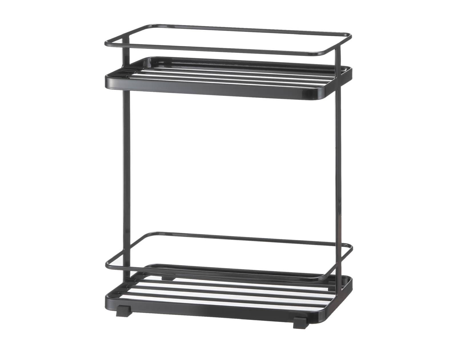 Yamazaki Badregal Tower Standregal Metall klein 2 Ebenen Regal Badezimmer, Regal, Badablage, Badregal, moderner Skandistil