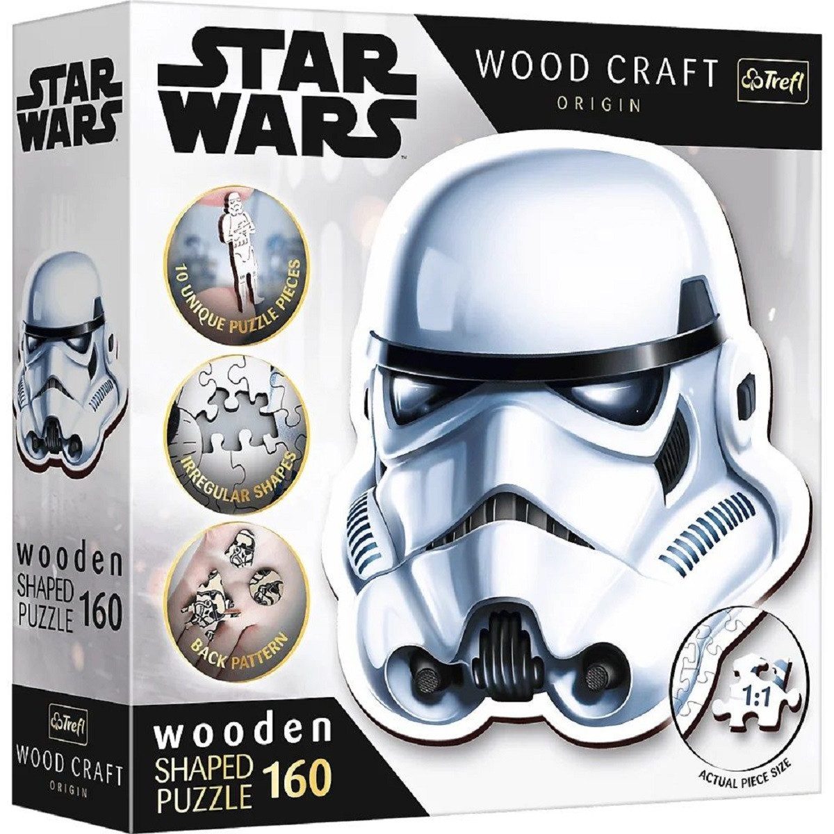 Star Wars Puzzle Stormtrooper Holzpuzzle 160 Teile für Kinder ab 5 Jahren, Puzzleteile