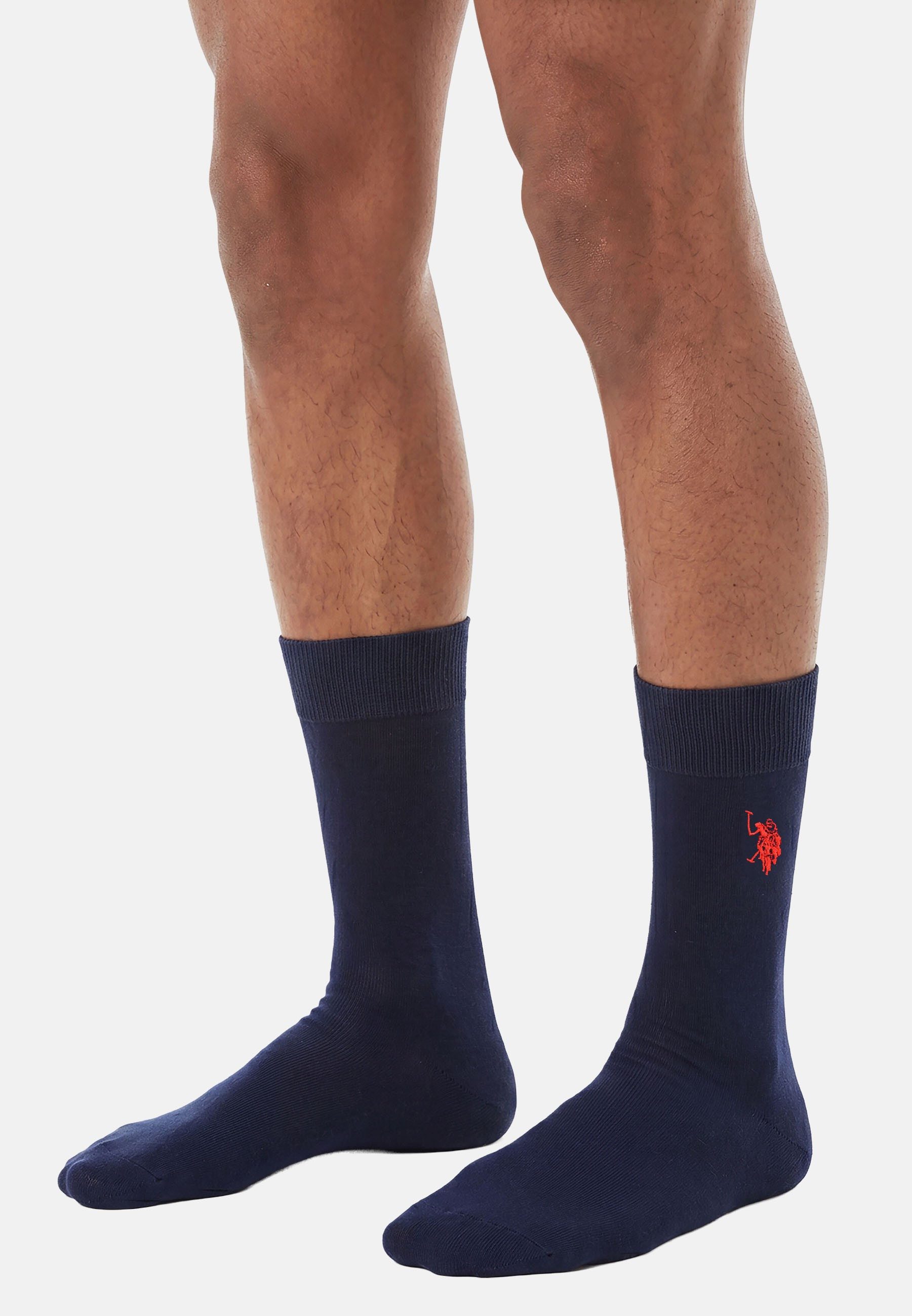 U.S. Polo Assn. Businesssocken USZaayn – Herren 6er Pack mit feiner Strickstruktur Eleganter Baumwollmix, atmungsaktiv und mit Komfortbündchen