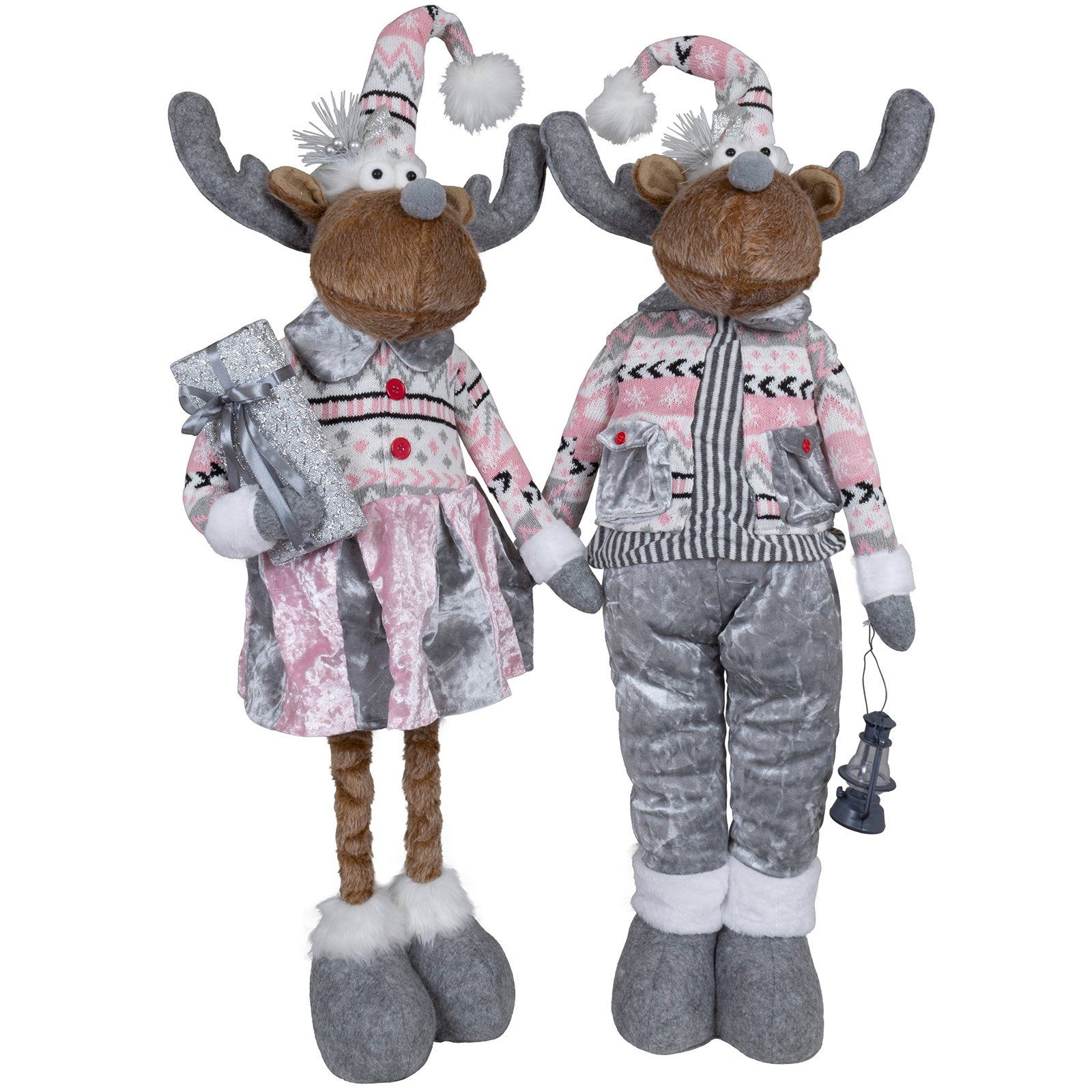 Christmas Paradise Weihnachtsfigur Elch ausziehbar 52-80cm (72-100cm) XL Pä günstig online kaufen