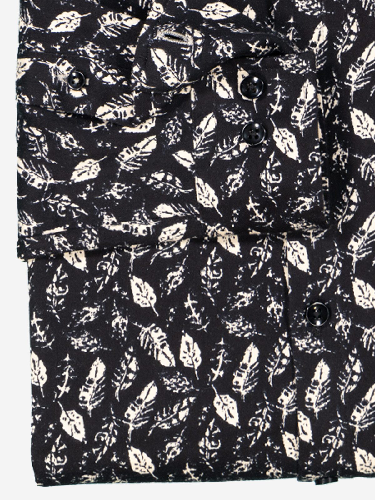 emilio adani Langarmhemd emilio adani Herren Langarm-Hemd gemustert, Schwarz