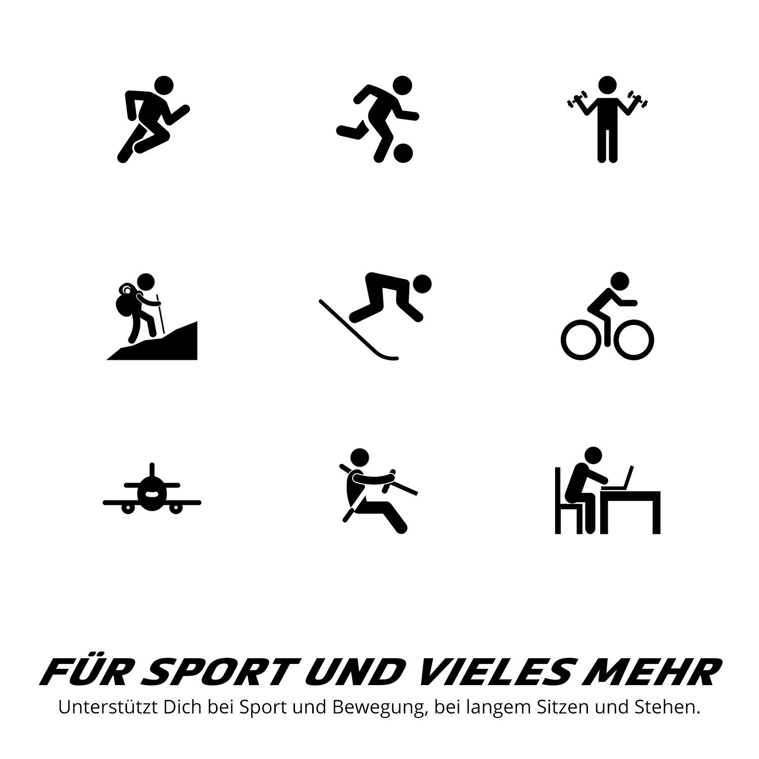 ONIC GEAR Kompressionsstrümpfe Laufsocken - Damen & Herren - Schwarz, Weiß und Neon Gelb