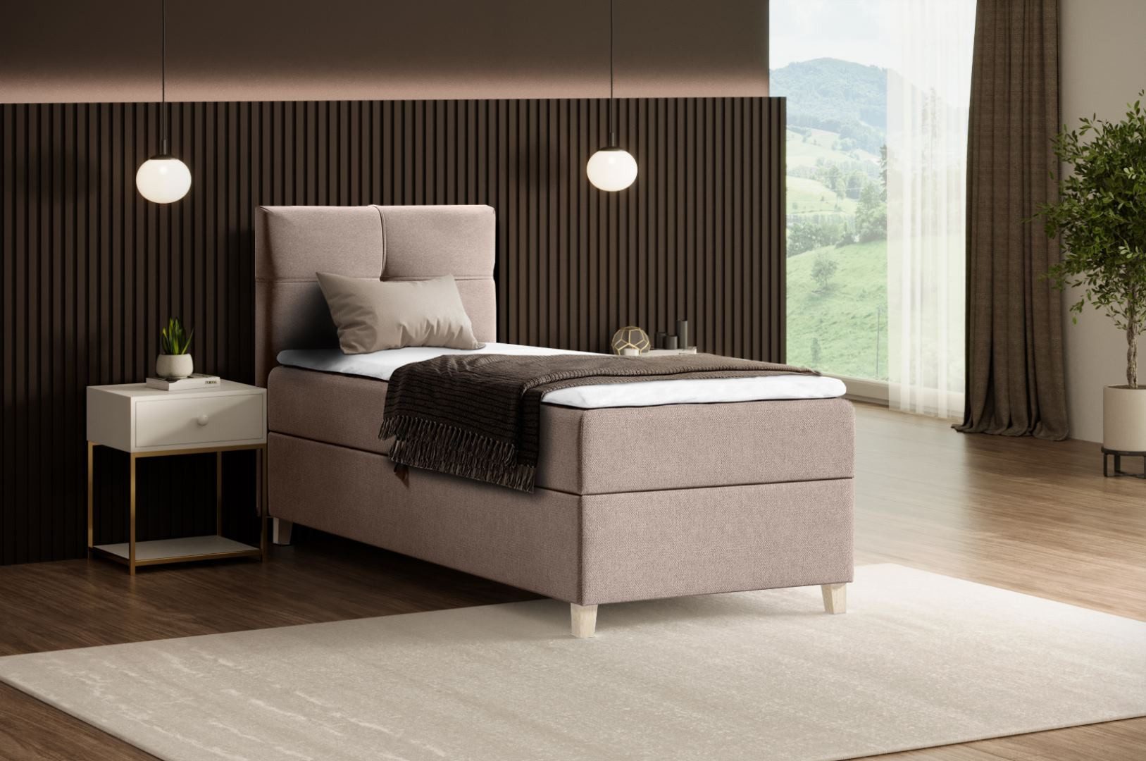 Beautysofa Boxspringbett Modern Boxspringbett mit Topper günstig online kaufen