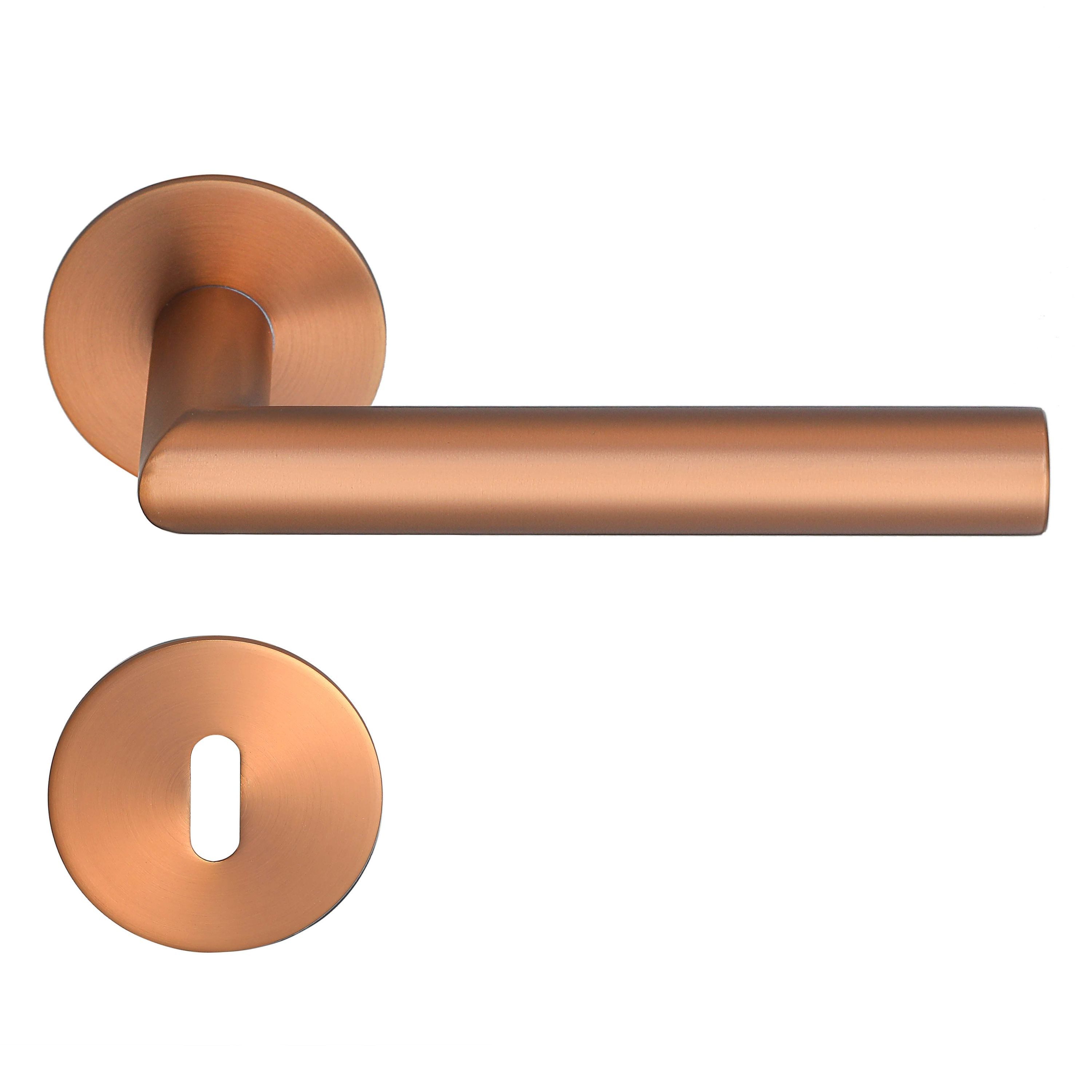 MeinTürgriff Drückergarnitur Toulouse Flachrosette Rosegold Türgriff günstig online kaufen