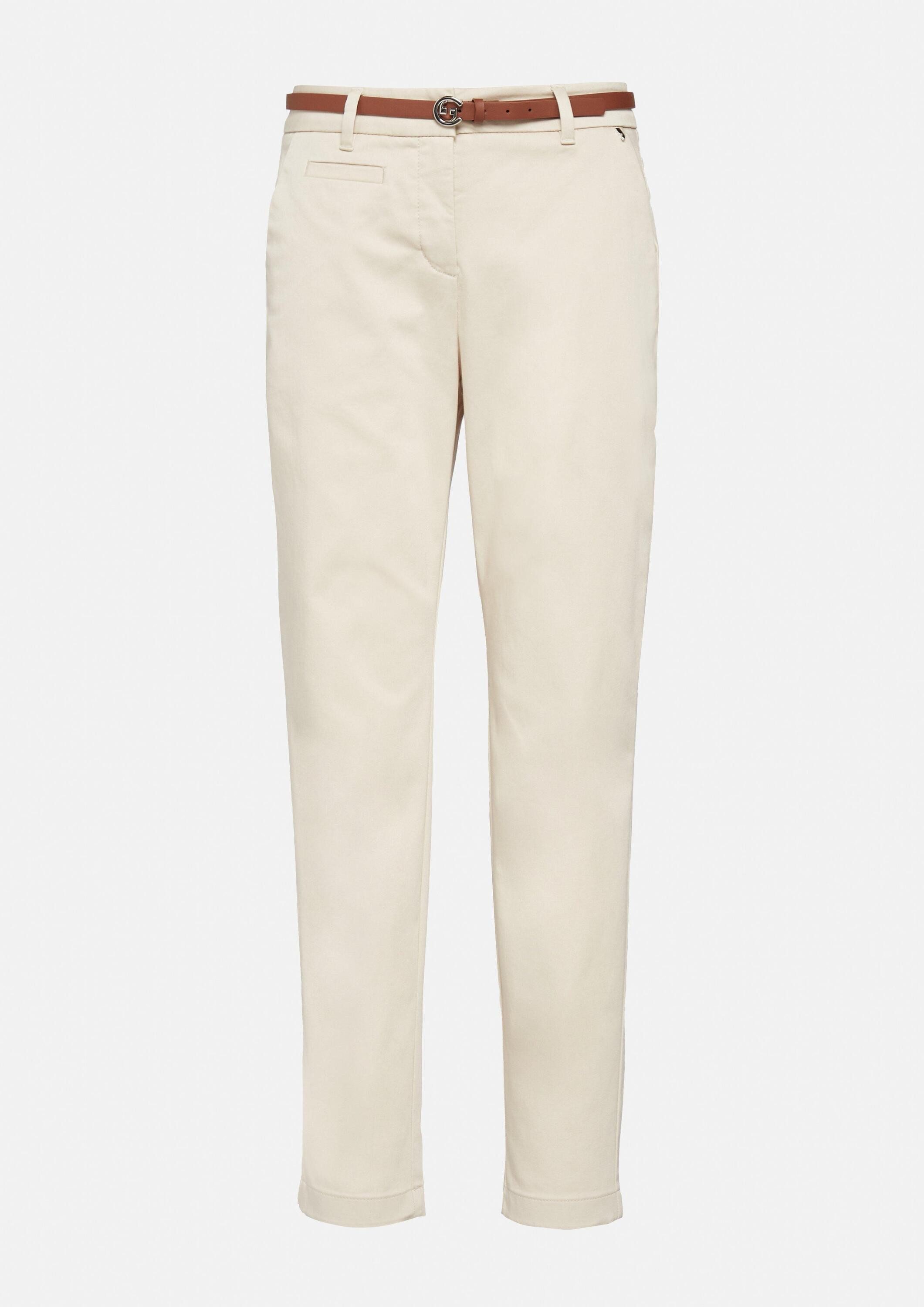 comma Chinos Hose Chinohose mit Gürtel