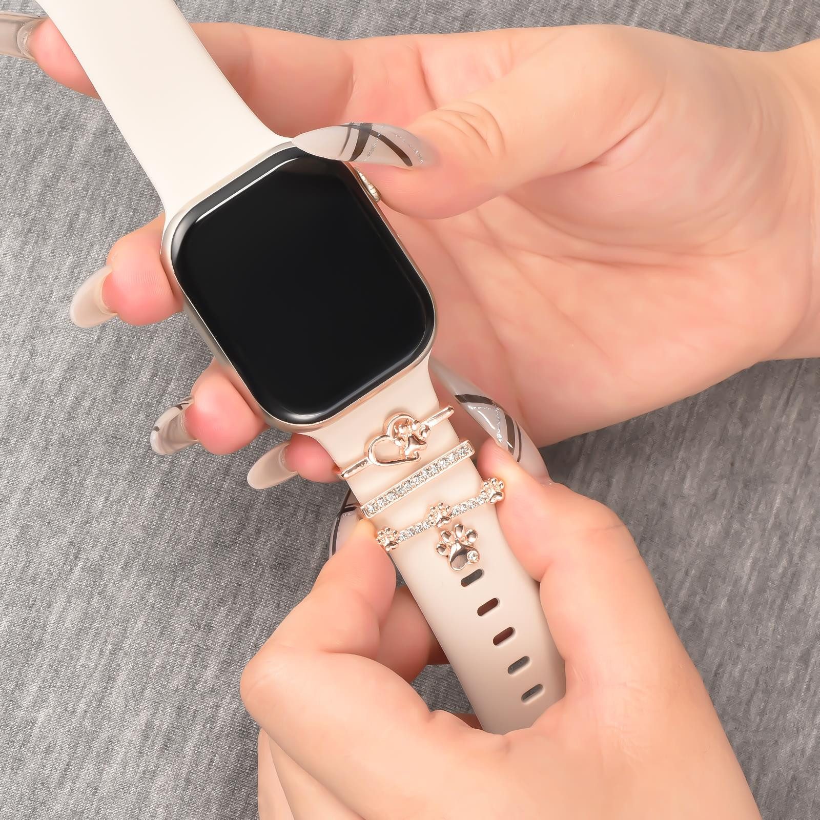 CoolGadget Smartwatch-Armband Uhren Charms Schmuck Ringe Deko Loops Motiv Clips, passend für alle Apple Watch und Samsung Galaxy Watch Modelle – Bild 5 von 5