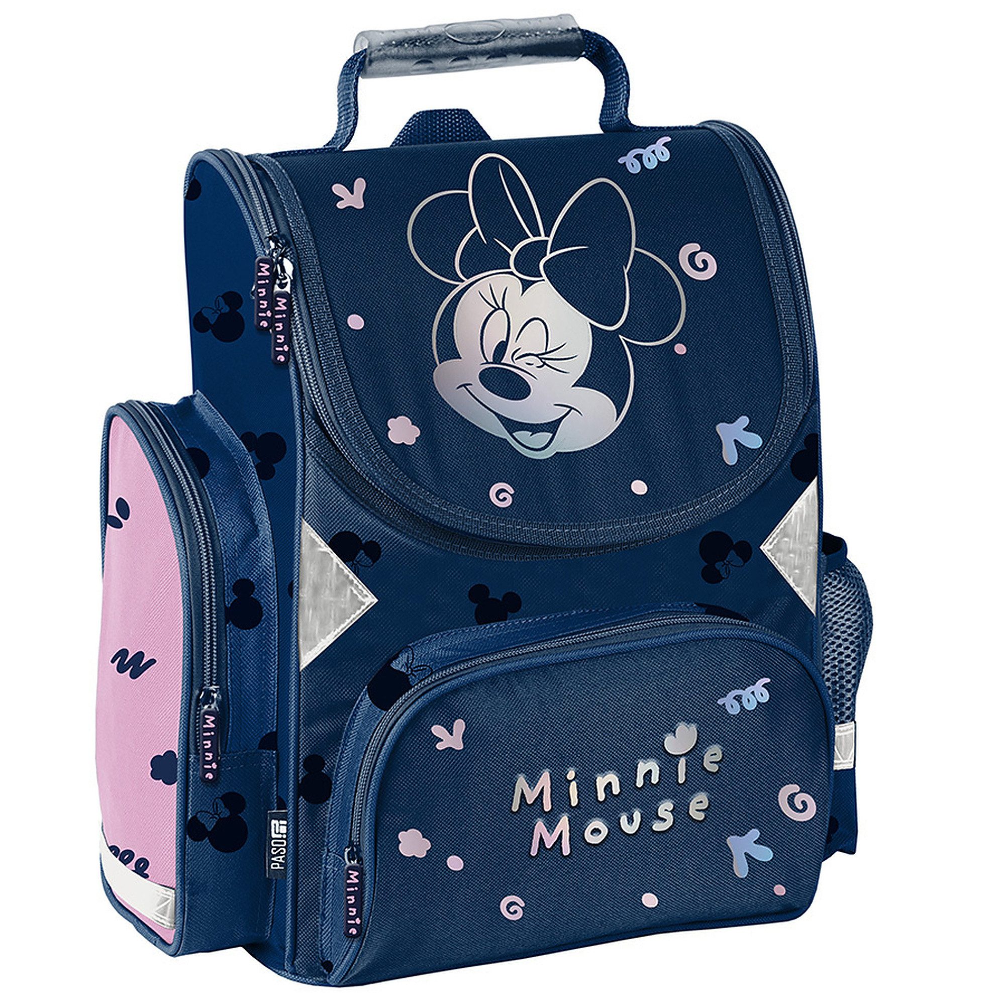 PASO Schulrucksack Mega-Set Disney Minnie Mouse Schulset 6-tlg (Rucksack + Turnbeutel + Federmäppchen + Lunchbox + Trinkflasche + Sporttasche, 6-tlg)