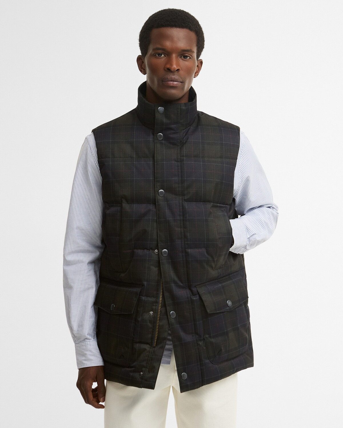 Barbour Steppweste Steppweste Lonnen Tartan Puffer Gilet