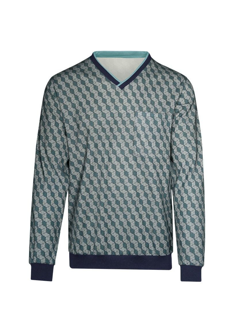 Trigema Schlafanzug TRIGEMA Pyjama-Oberteil mit Allover-Print (1 tlg) günstig online kaufen