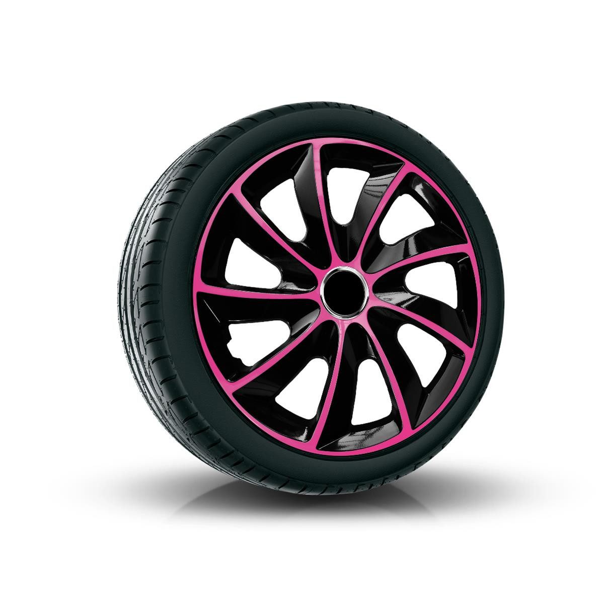 NRM Radkappe STIG extra 13 Zoll in Pink, 13 in Zoll, (4-St) Radzierblenden für Stahlfelgen Radkappen Satz 4er Set 13"