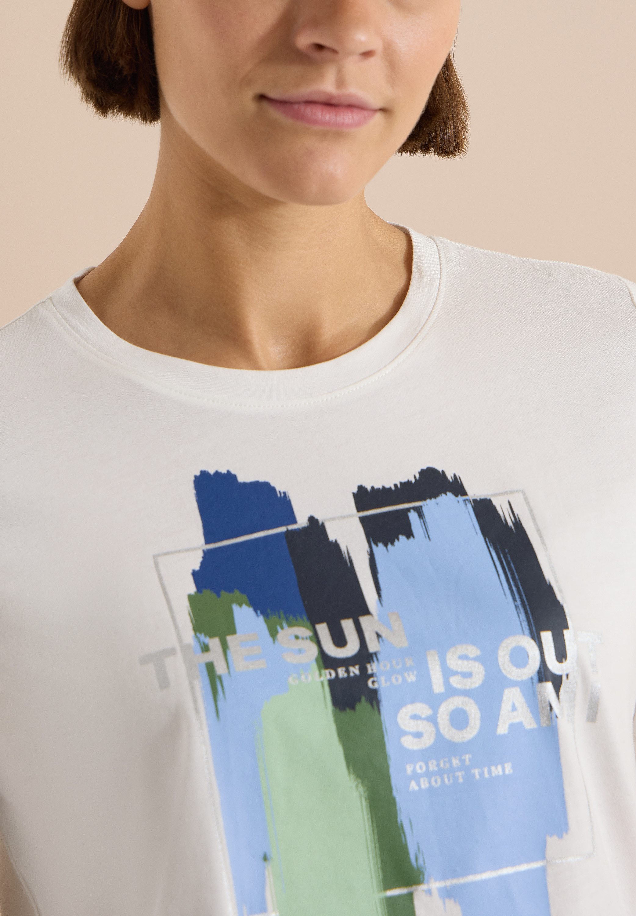 CECIL Kurzarmshirt Sommershirt mit Print