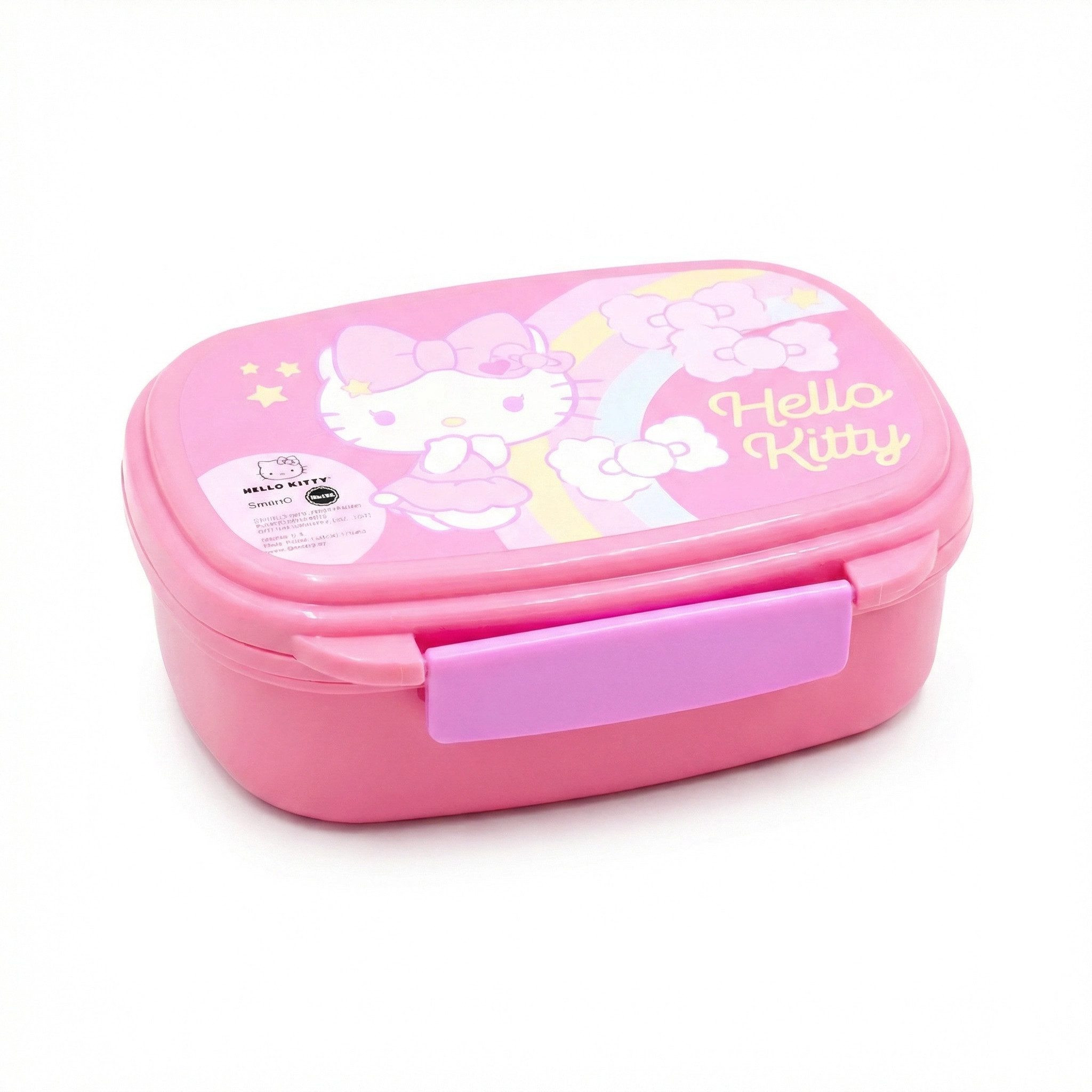 Hello Kitty Lunchbox Hello Kitty 4 tlg. Lunch Set Brotdose Alu Trinkflasche Löffel Gabel, (2-tlg., Spar-Set)