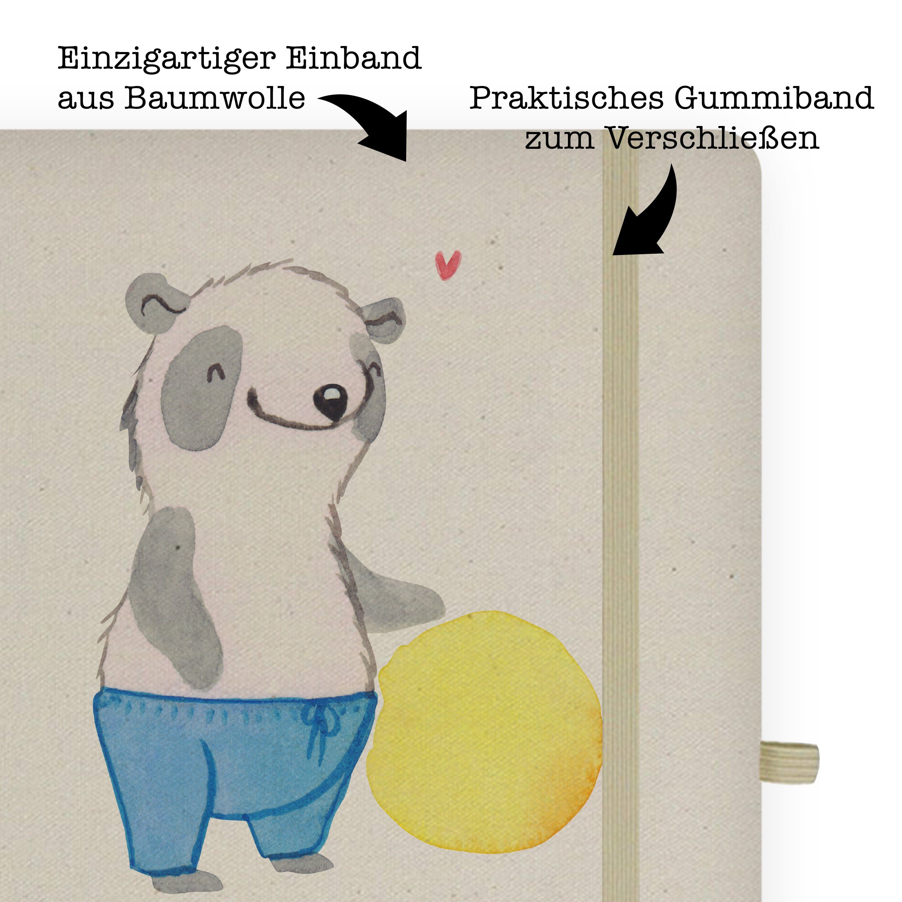 Schreibbu Geschenk, - Mr. Mrs. Mrs. & Herz Panda & Notizen, - Mr. Physiotherapeut Transparent mit Notizbuch Panda