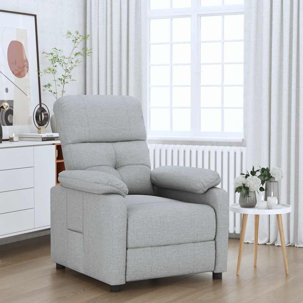 vidaXL Sessel Relaxsessel Hellgrau Stoff (1-St)