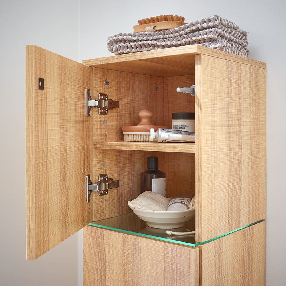 HOME DELUXE Badmöbel-Set WANGEROOGE BIG - L, 3-teilig, Badezimmermöbel, Badmöbel Komplett set