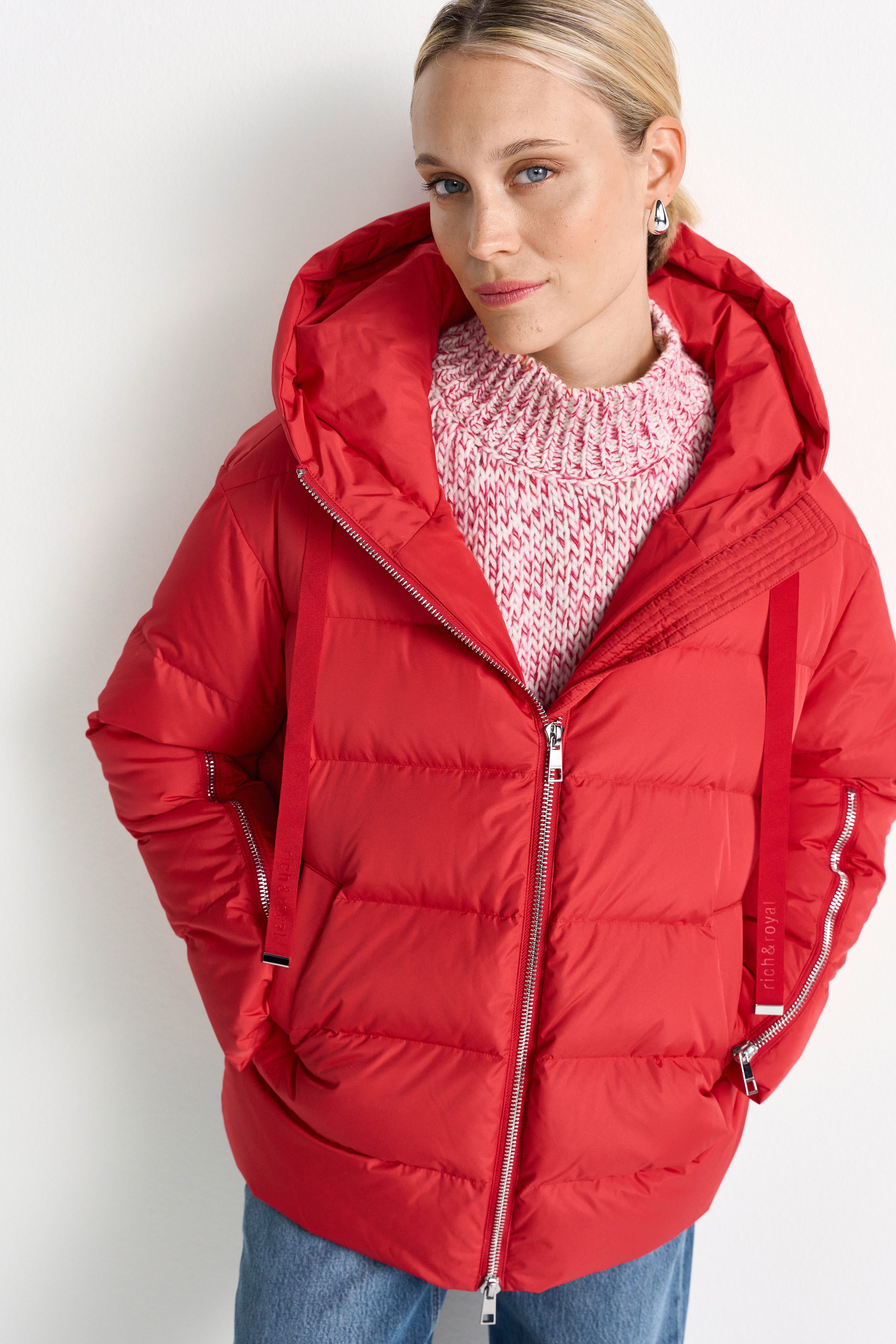 RICHROYAL Steppjacke oversized, 2-Wege-Reißverschluss, Winterjacke