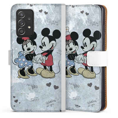 DeinDesign Handyhülle Disney Mickey & Minnie Mouse Vintage Mickey&Minnie In Love, Samsung Galaxy A52s 5G Hülle Handy Flip Case Wallet Cover