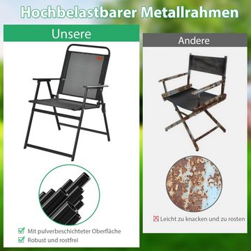 COSTWAY Gartenstuhl 4er Set Klappstühle (4 St), klappbar bis 150kg