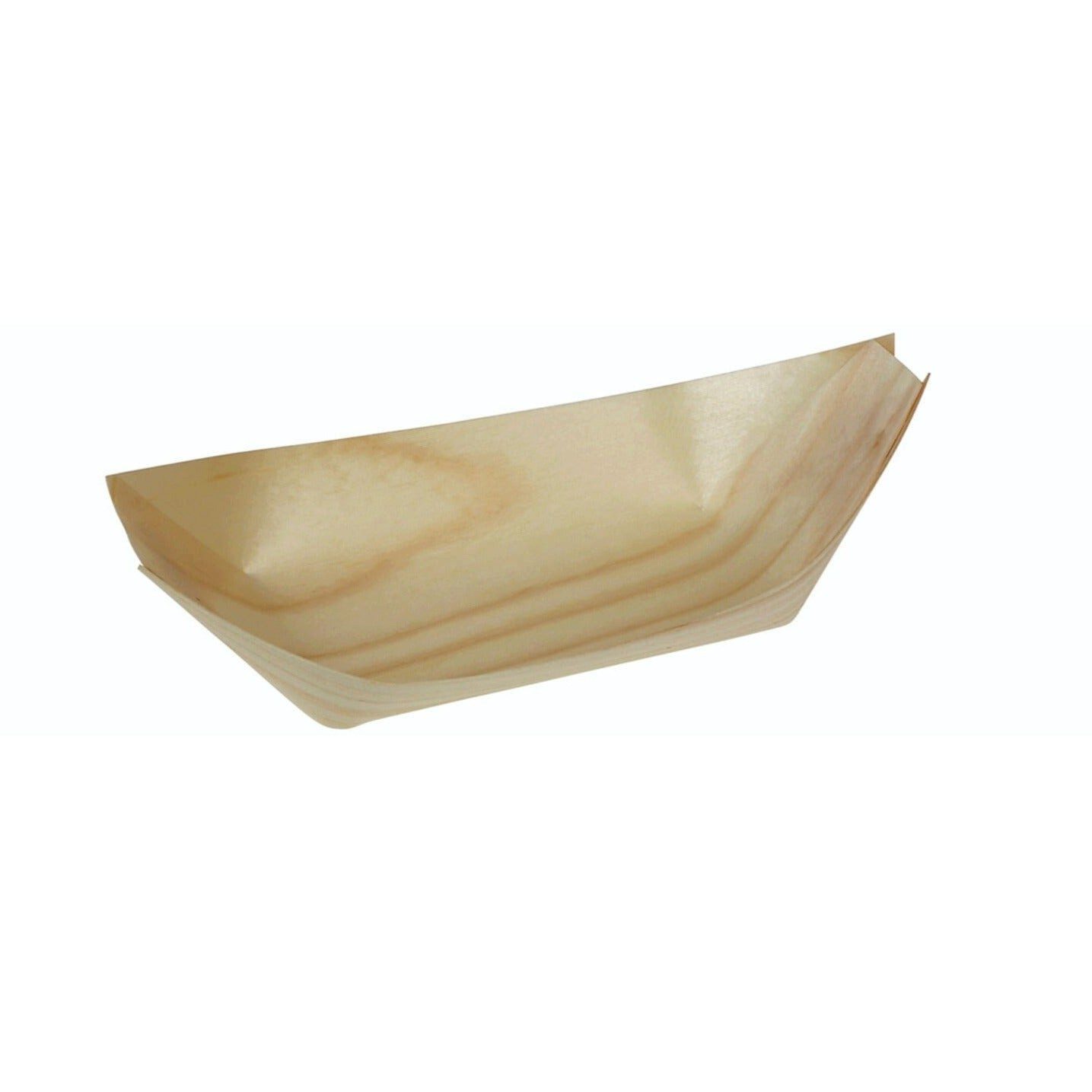 wisefood Einwegschale Boot 245mm Holz - 450ml - 2000 Stück (Karton), Holz, (2000-tlg)
