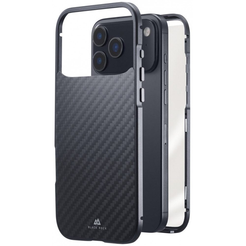 Black Rock Smartphone-Hülle 00080472 cover 360° glass für iPhone 17 Pro Max echtes carbon