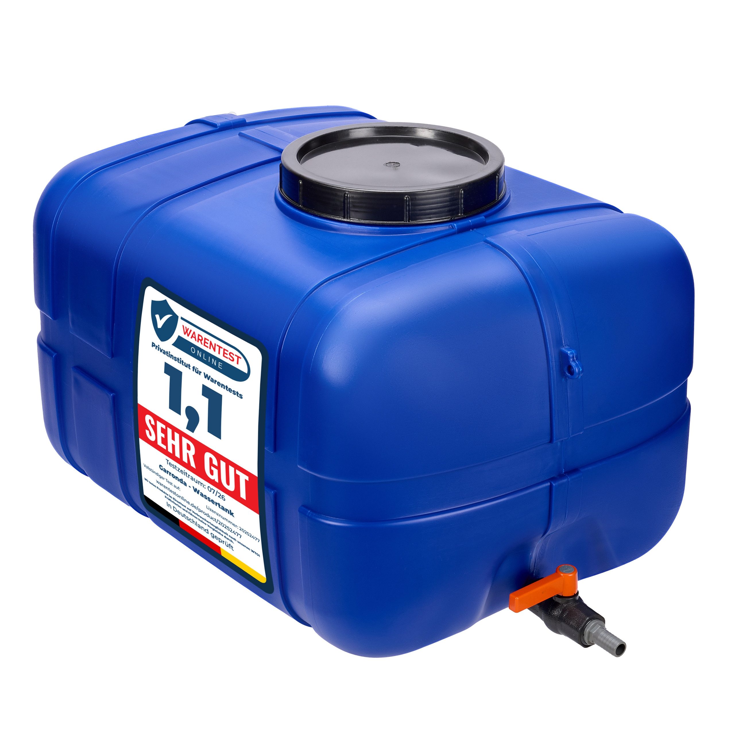 Garronda Regentonne Wasserbehälter mit Deckel Regenwassertank Großbehälter GD-0098, 150 l, (1-tlg), BPA-Frei