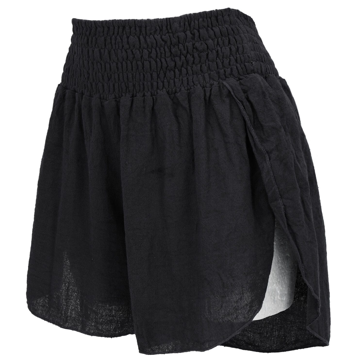 Guru-Shop Hose & Shorts Yoga Shorts Boho chic, kurze Hose - schwarz alternative Bekleidung – Bild 4 von 5