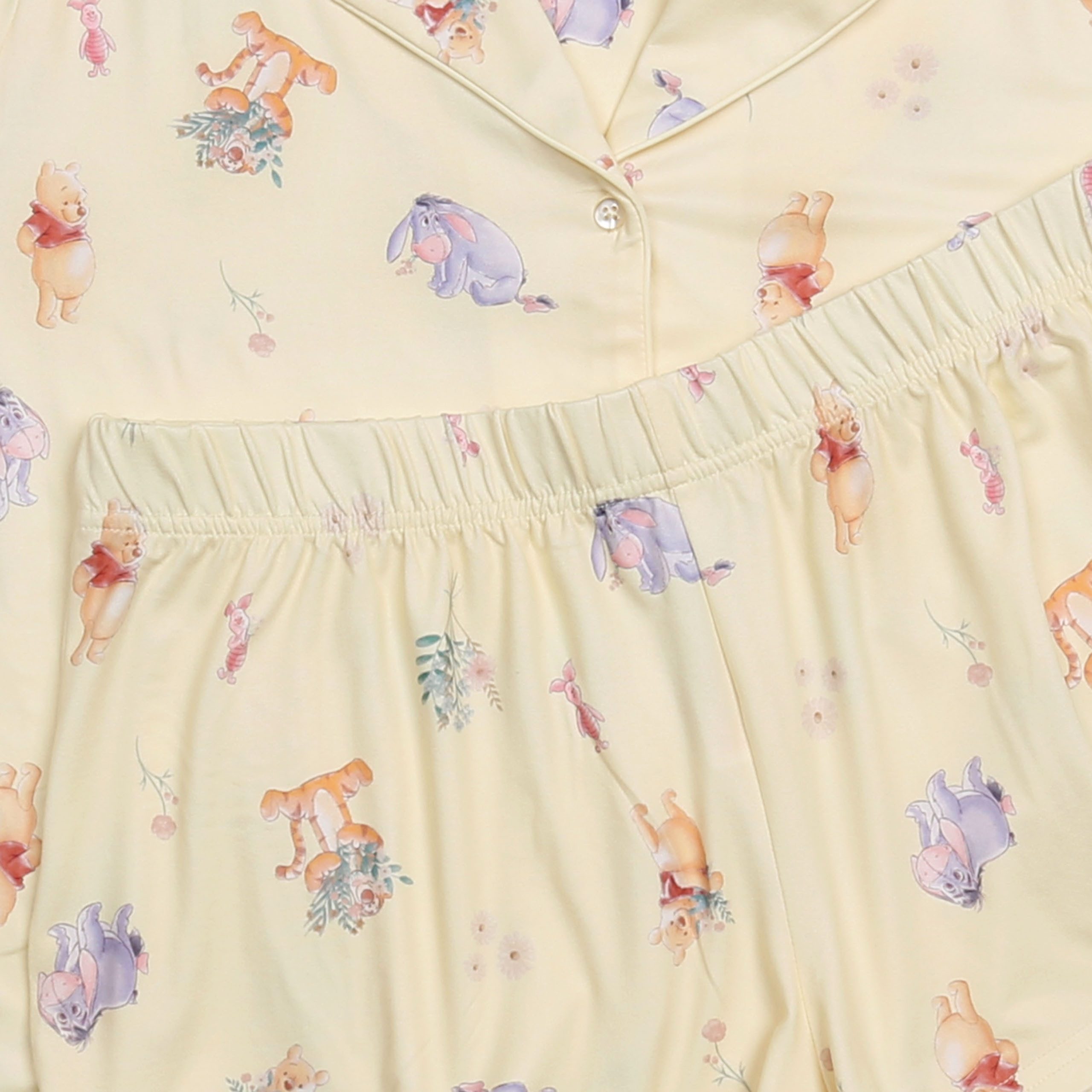 Disney Pyjama DISNEY Winnie Puuh Damen-Sommerpyjama mit Knöpfen