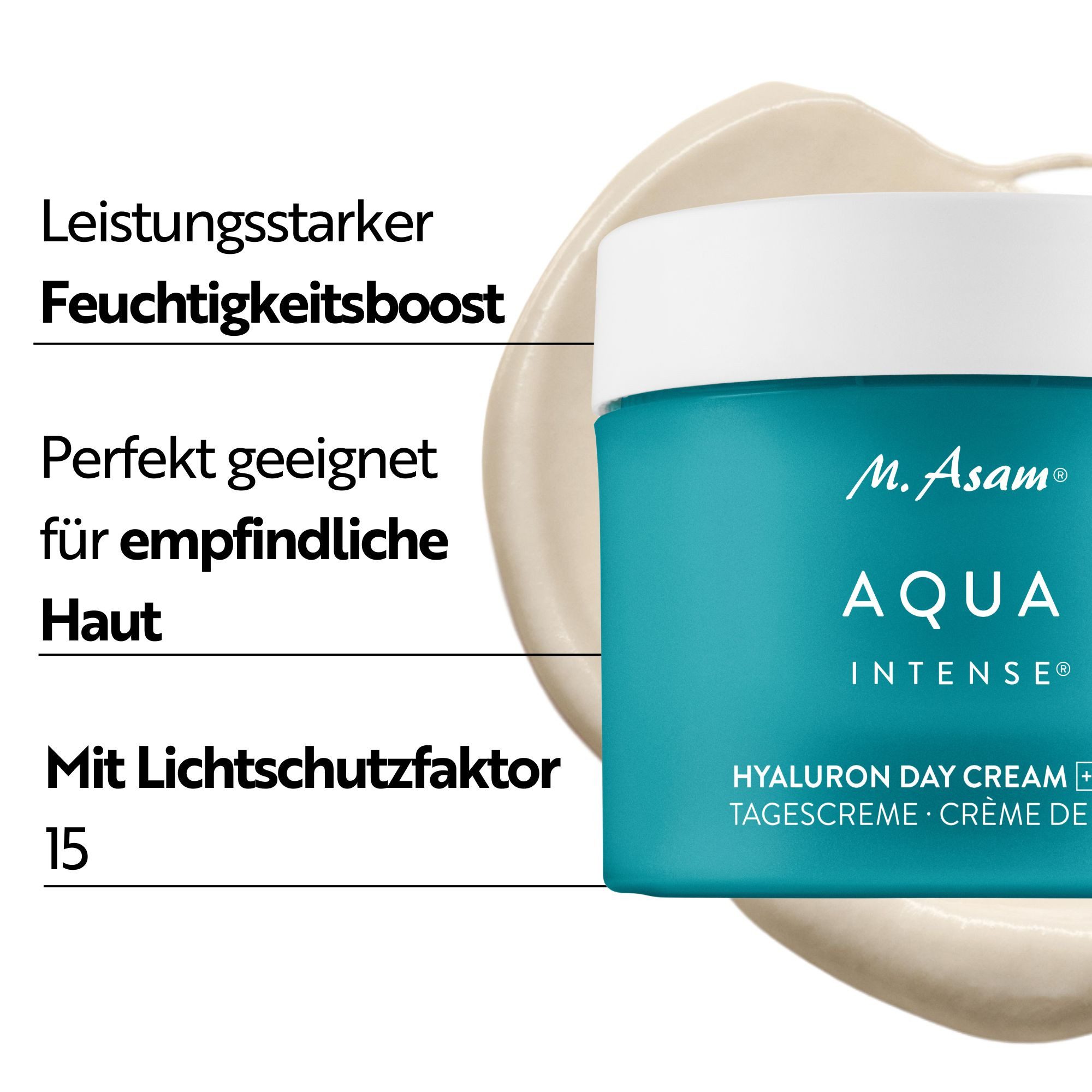 asambeauty Tagescreme M. Asam AQUA INTENSE Hyaluron Day Cream SPF 15 (50 ml)