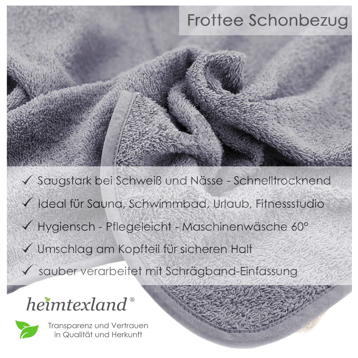 heimtexland Dekokissen Hochlehner Schonbezug Frottee Gartenstuhlauflage, saugstark, schnelltrocknend, hygienisch