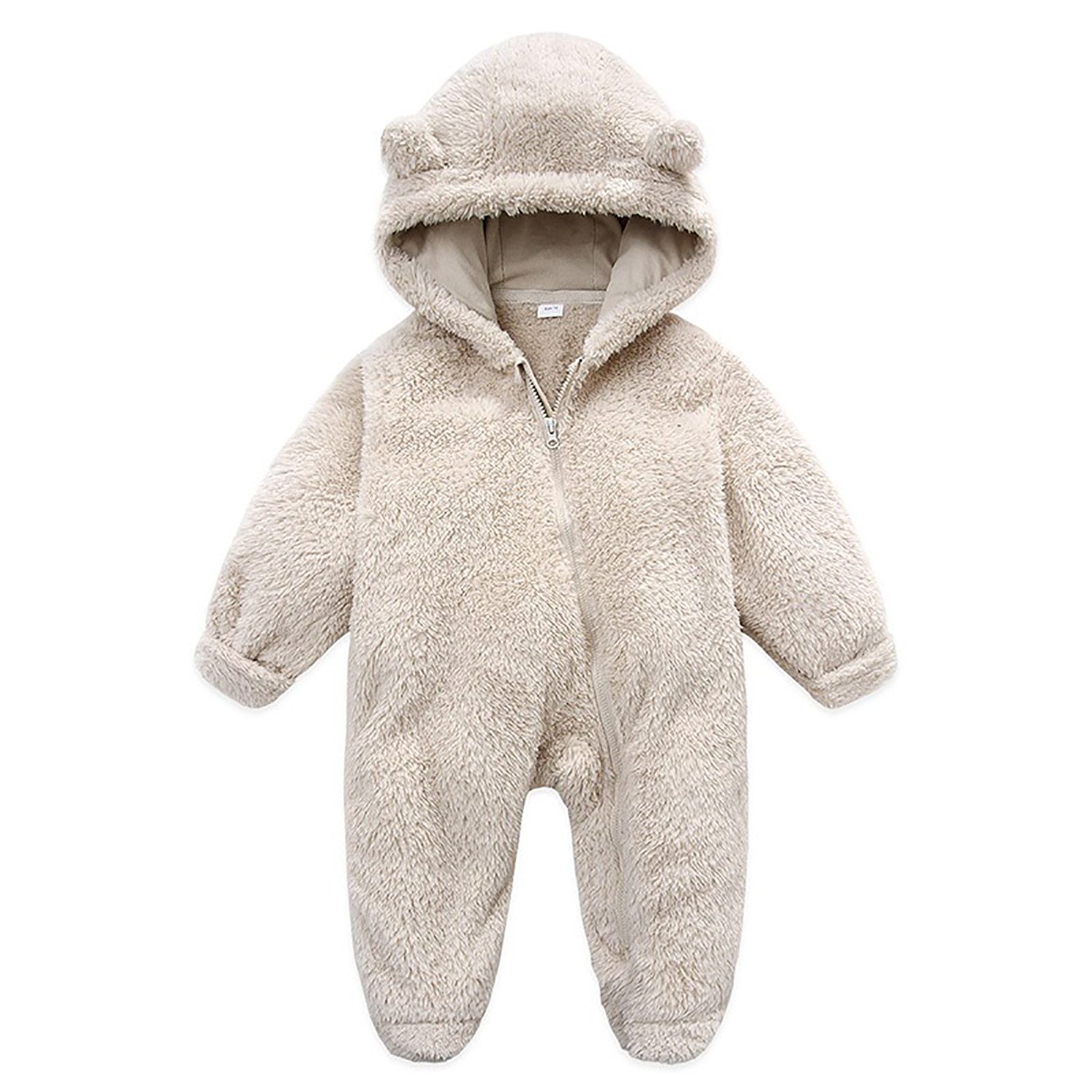 Strampler Winter Warme Baby Strampler Neugeborene Fleeceoverall für 0-12 Monate