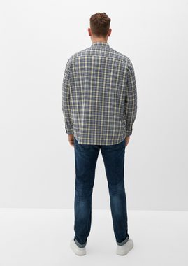 s.Oliver Langarmhemd Slim: Hemd mit Button Down-Kragen
