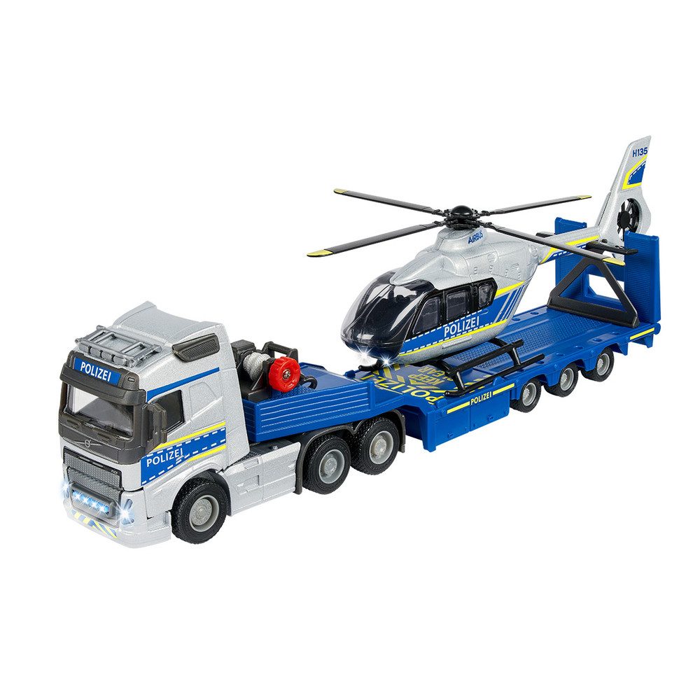 majORETTE Spielzeug-Traktor Volvo - Polizeitruck mit Helikopter - ca. 35 cm günstig online kaufen