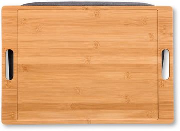 KESPER for kitchen & home Tablett, Bambus, (1-tlg), Knietablett, FSC®-zertifiziertem Bambus