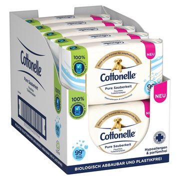 Cottonelle® Toilettenpapier Feuchtes Toilettenpapier Pure Sauberkeit, ultra-senstive,12x38 Tücher (Vorratspackung 12 x 38 Tücher), WC-Tücher