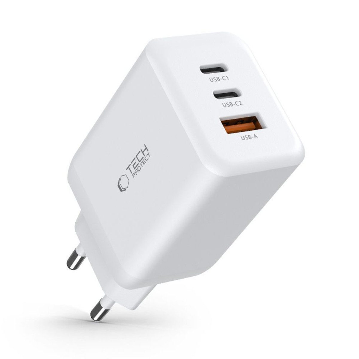 TECH PROTECT USB-Ladegerät (Kompaktes 65W Ladegerät zum gleichzeitigen Laden mehrerer Geräte)
