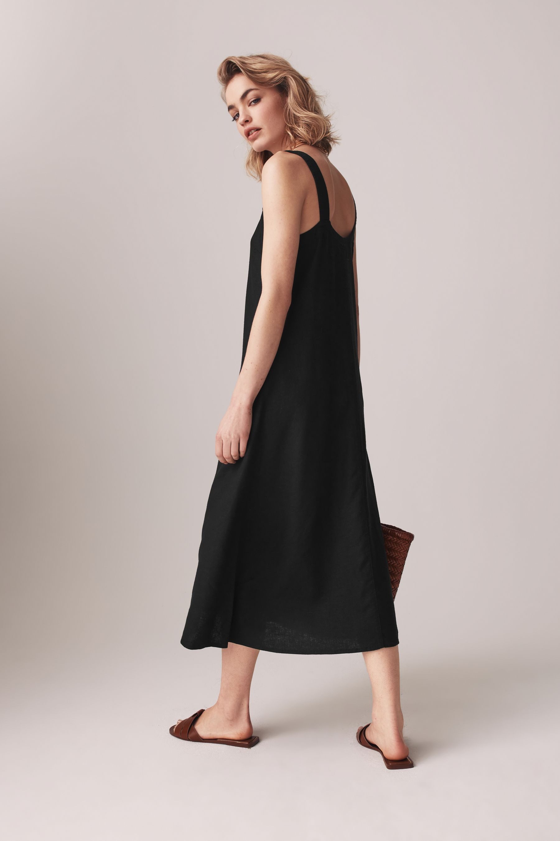 The Set Sommerkleid 2er-Pack The Set Sommerkleider aus Leinengemisch (2-tlg)