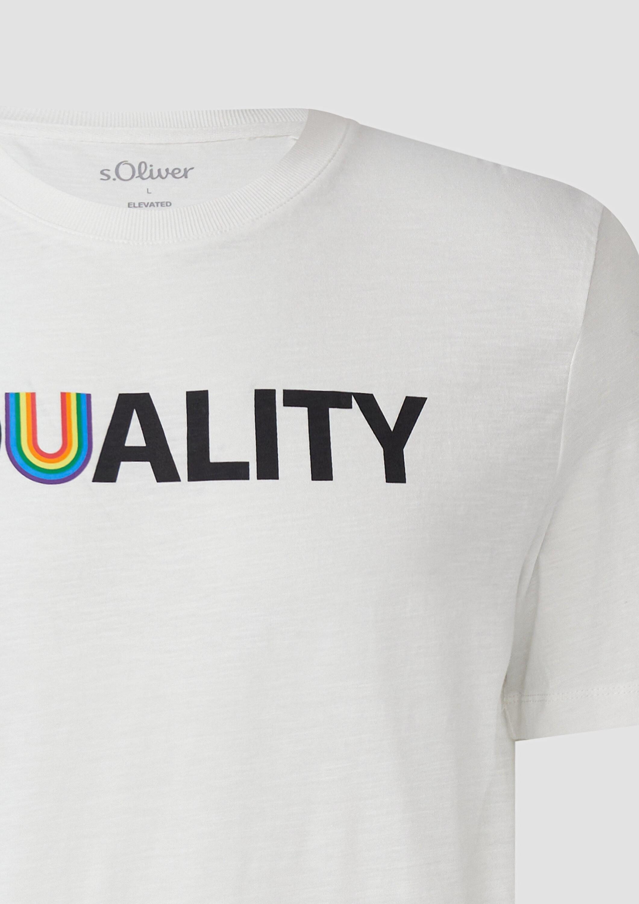 s.Oliver Kurzarmshirt T-Shirt T-Shirt mit Pride-Motiv
