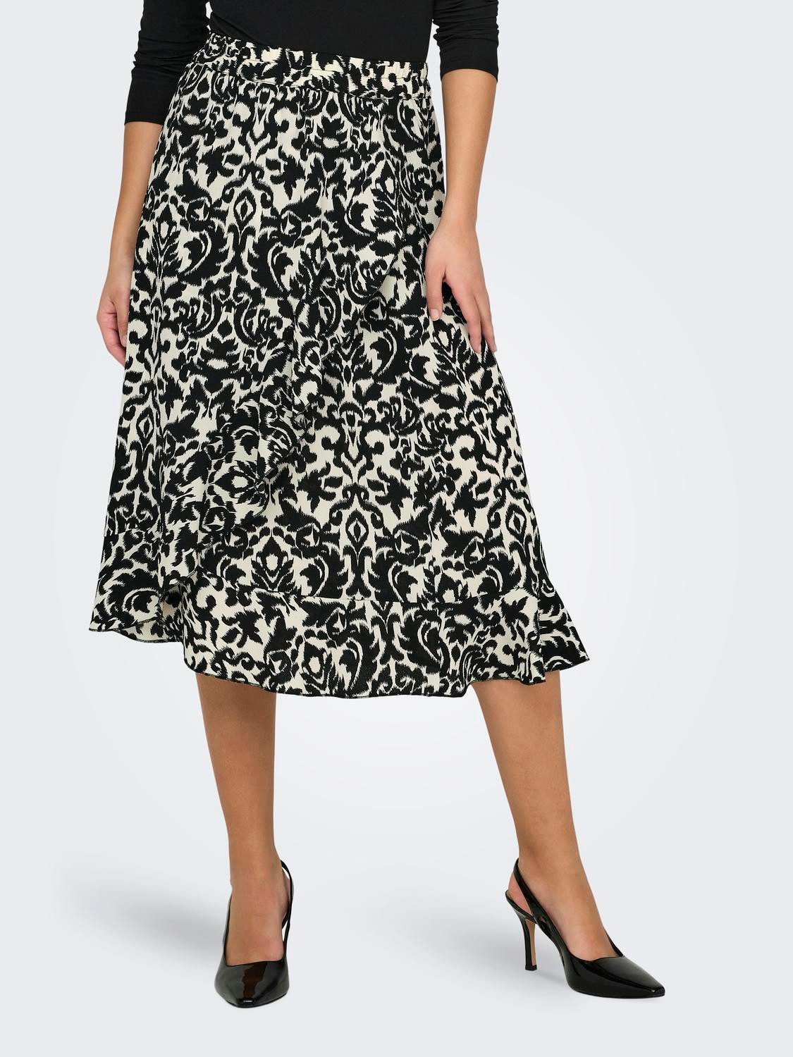 ONLY Wickelrock ONLCARLY FLOUNCE LONG SKIRT