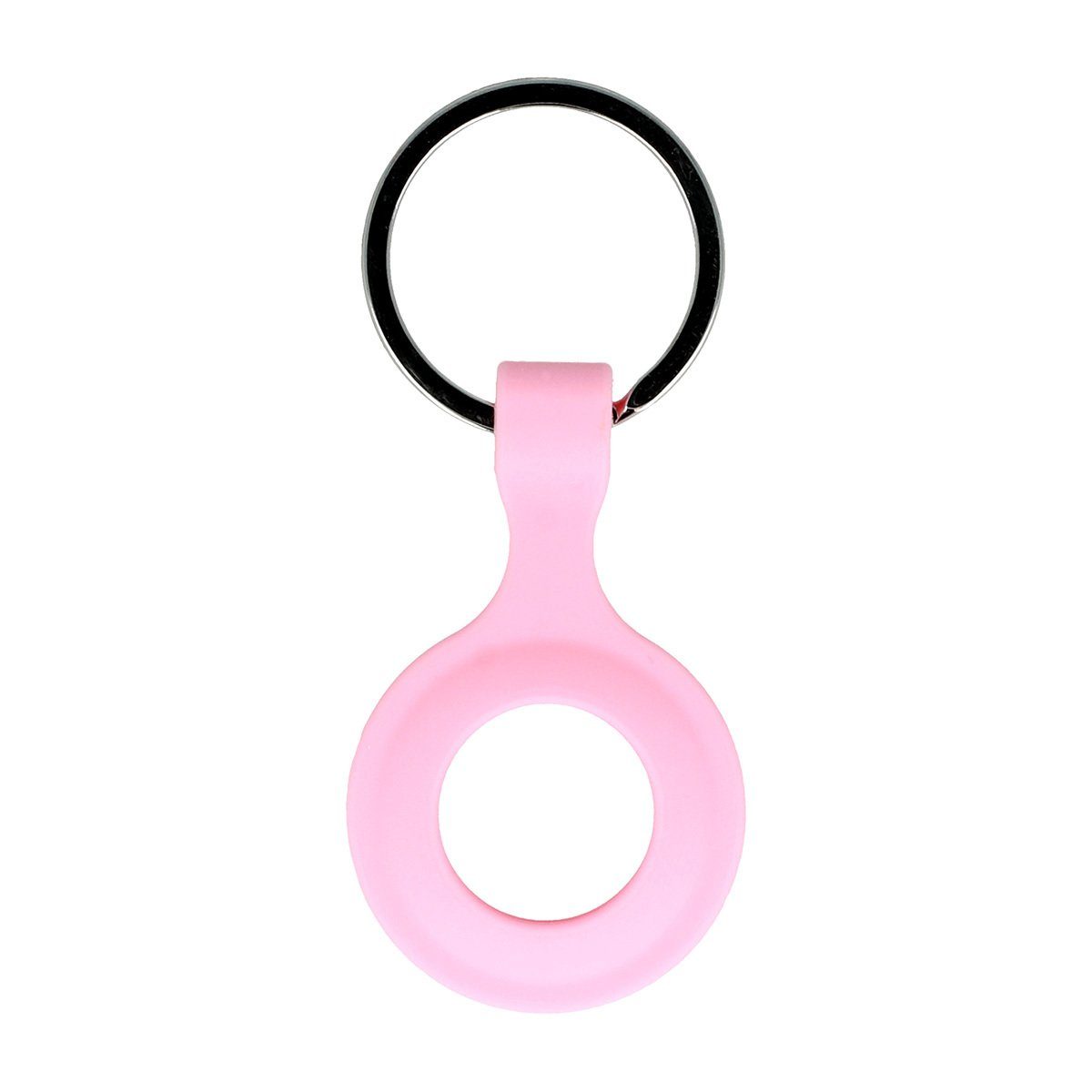 cofi1453 Schlüsselanhänger Silikon Case für AirTag Schutz Hülle Cover Schlüsselanhänger Apple AirTag Cover Case Tracker Tasche Weiß rosa