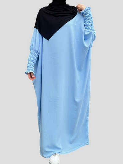 Aymasal Maxikleid Abaya Aliyah Schmetterling Kleid Kaftan Islamische Gebetskleidung Eid breiter Schnitt, Passgenau, Schmetterlingärmel, Schlichtes Model