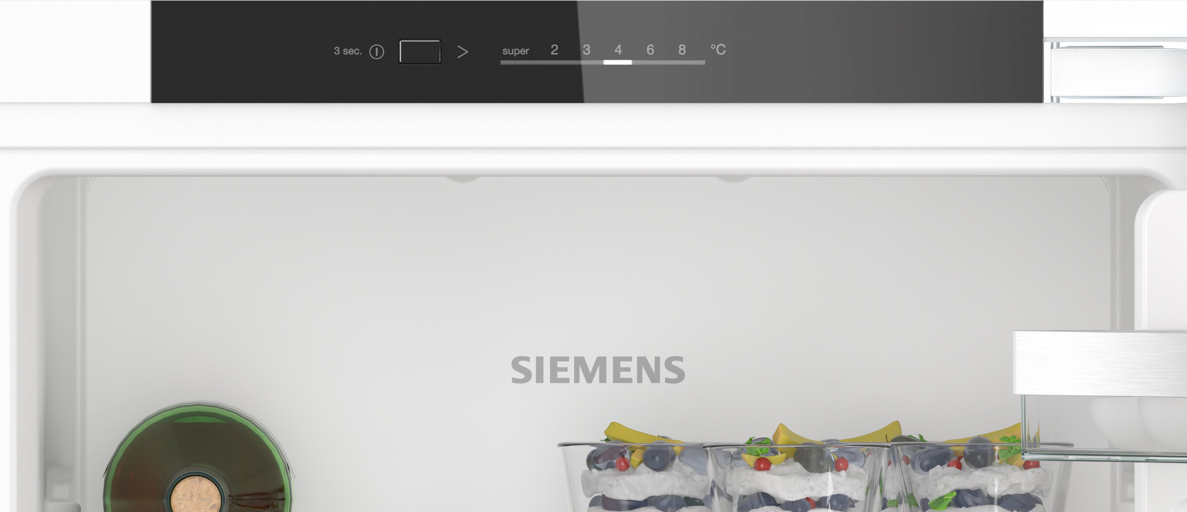 SIEMENS Einbaukühlschrank iQ300 KI21RVFE0, 87,4 cm hoch, 54,1 cm breit, Einfache Temperatureinstellung dank elektronischer Temperaturregelung – Bild 4 von 5