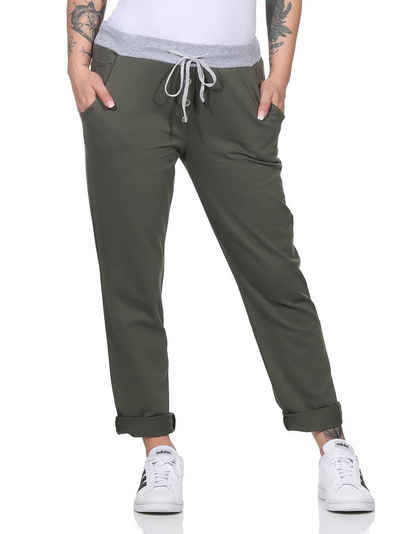 CLEO STYLE Jogginghose Damen Jogginghose 4030 34-38 Olive