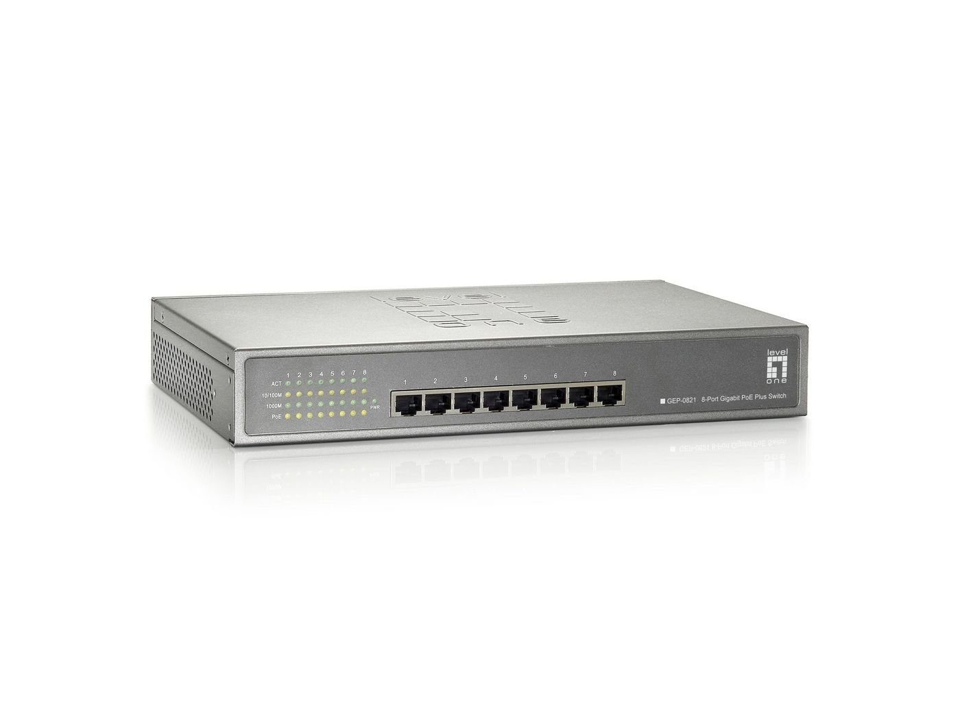 LevelOne GEP-08218 Port Gigabit PoE Switch Netzwerk-Switch