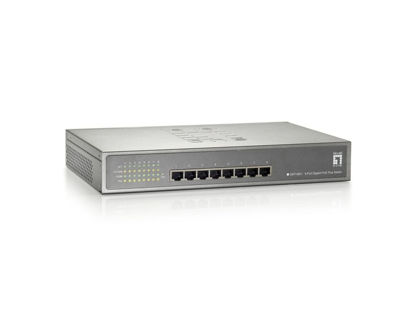 Levelone LevelOne GEP-08218 Port Gigabit PoE Switch Netzwerk-Switch