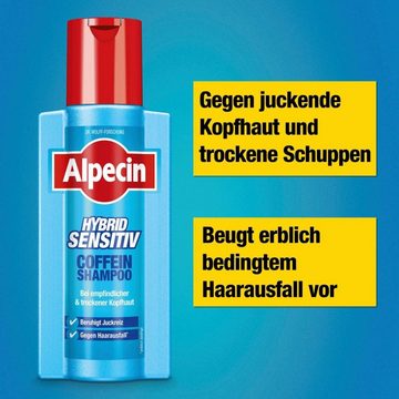Alpecin Kopfhaut-Pflegeshampoo Hybrid Sensitive Coffein, 250 ml, Beruhigt Juckreiz & Gegen Haaraufall